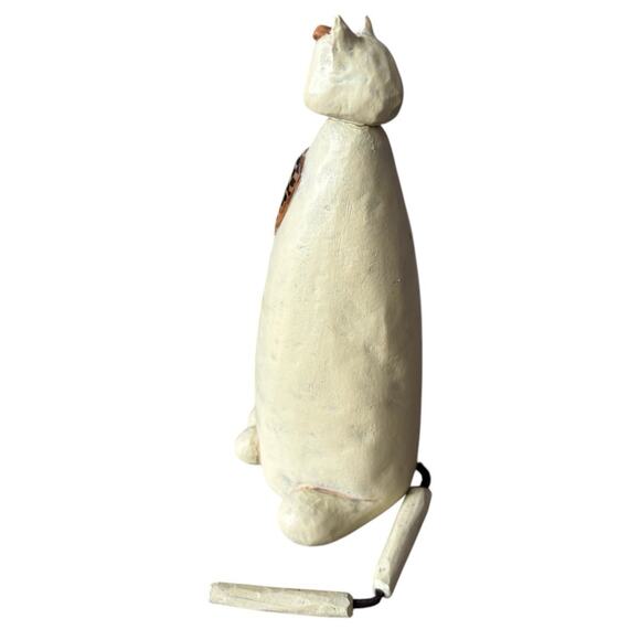 Williraye Studio I Love My Cat Figurine Movable Tail Folk Art Country WW2751 - Picture 4 of 8